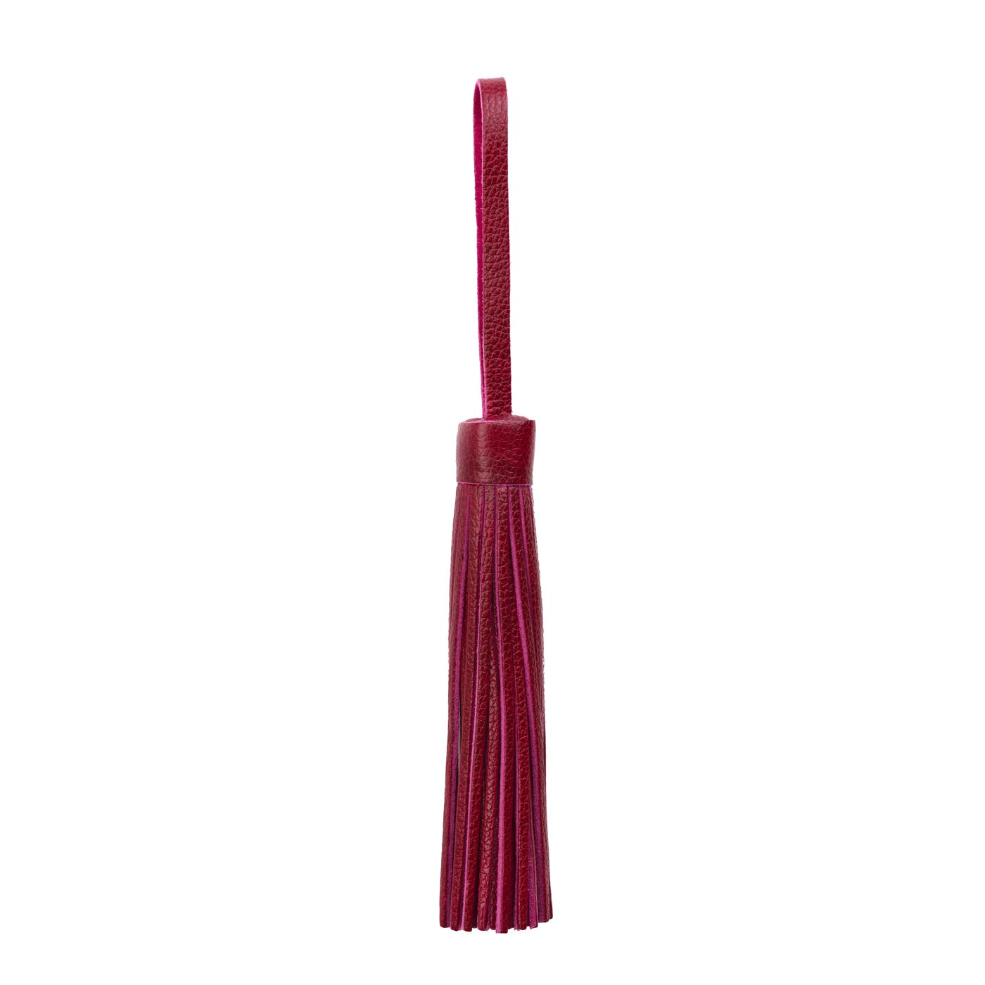 Orchid | Fringed leather tassel with leather loop