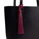 Orchid | Fringed leather tassel with leather loop