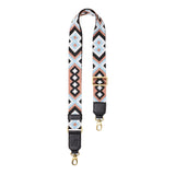 Sea Diamond | Adjustable fabric and leather strap with multicolor pattern