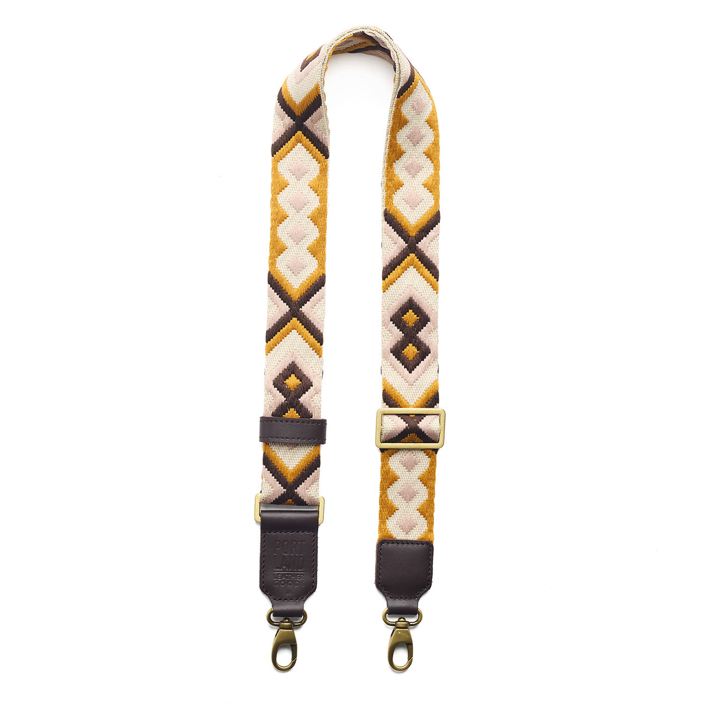 Terra Twist | Adjustable fabric and leather strap with multicolor pattern
