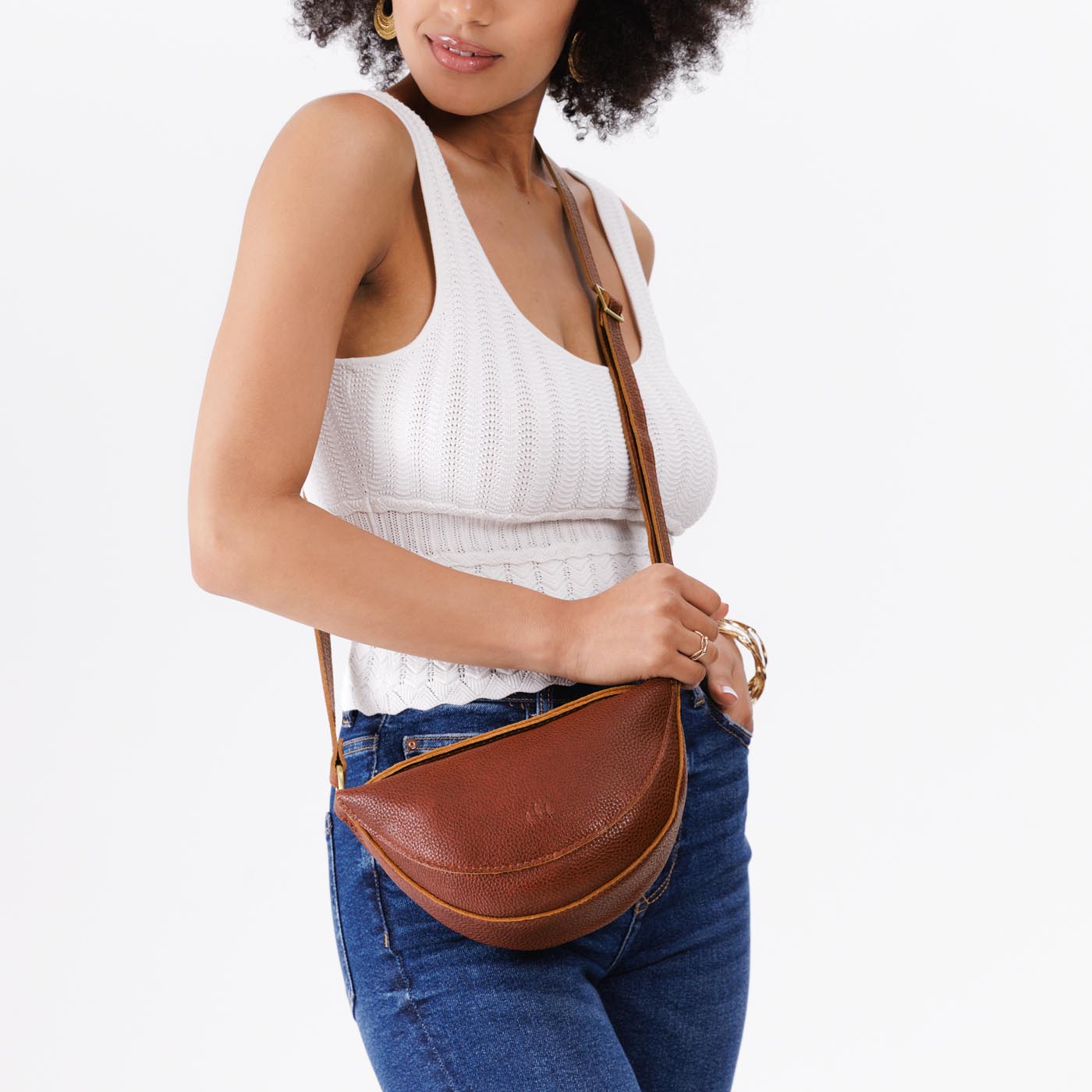 HUGS IDEA Women's Crossbody Bag - PU Leather Sling Bag With Multiple Pockets
