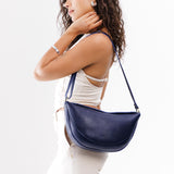 Cobalt Large | Half circle shaped sling bag