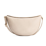 Pebbled Bone Large | Half circle shaped sling bag