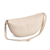 Pebbled Bone Large | Half circle shaped sling bag