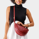 Chili Red Medium | Half circle shaped sling bag