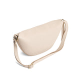 Pebbled Bone Medium | Half circle shaped sling bag