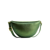 Metallic Greench Small | Half circle shaped sling bag