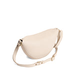 Pebbled Bone Small | Half circle shaped sling bag