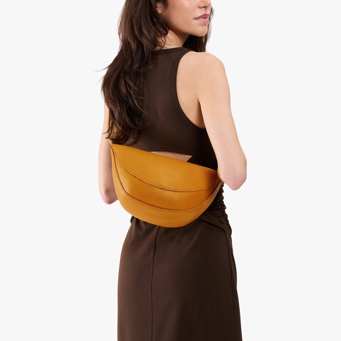 Sunshine*Medium | Model wear half circle shaped sling bag