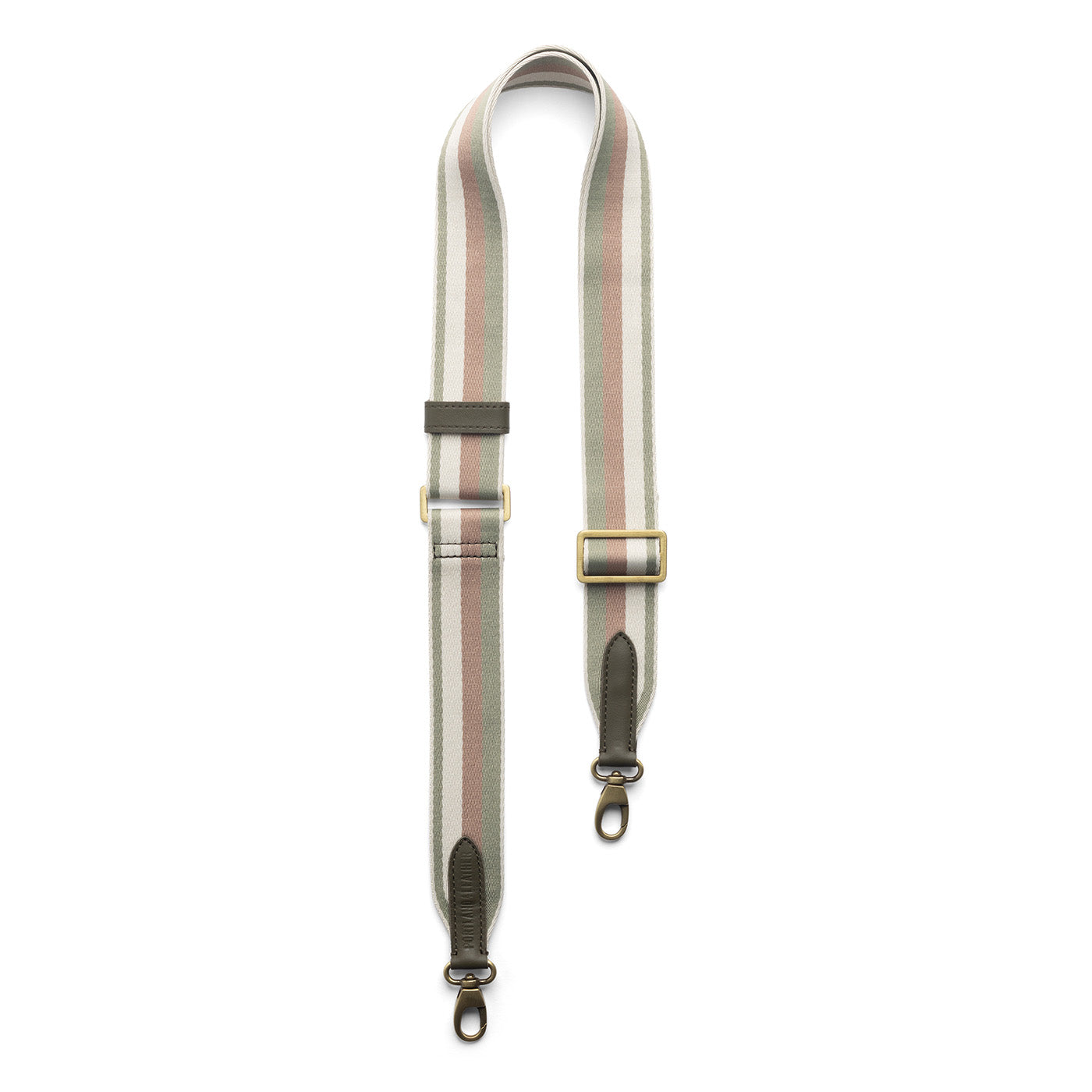 Greenwood | Strap with stripe pattern and brass-toned hardware