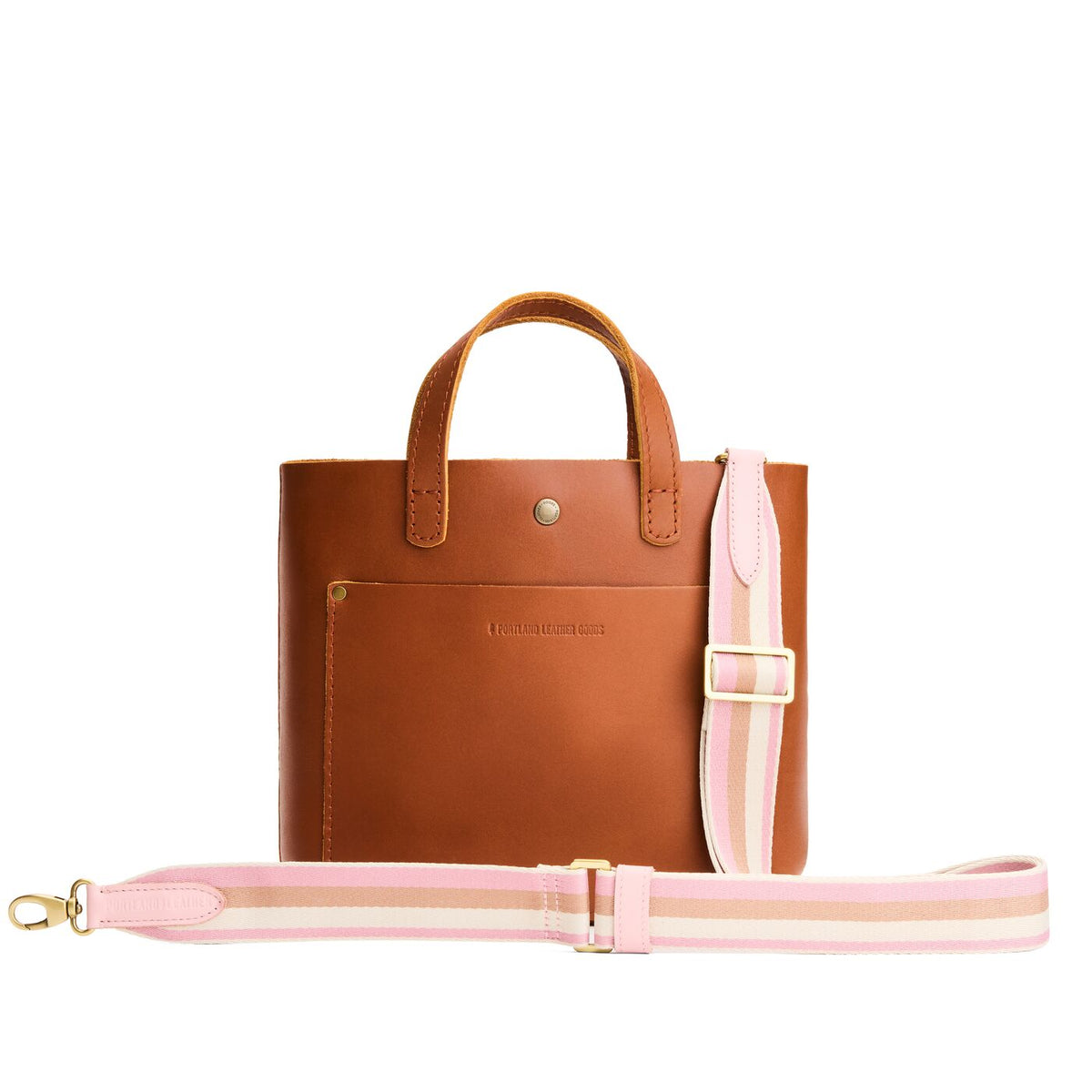 Neapolitan | Strap with stripe pattern and brass-toned hardware