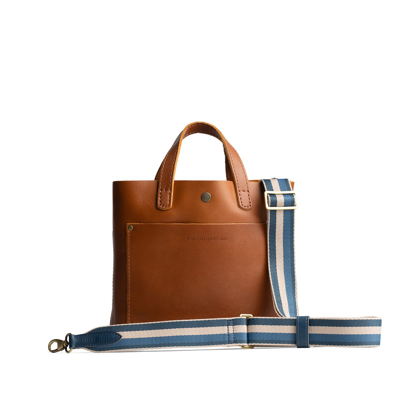 Ocean Cove | Strap with stripe pattern and brass-toned hardware