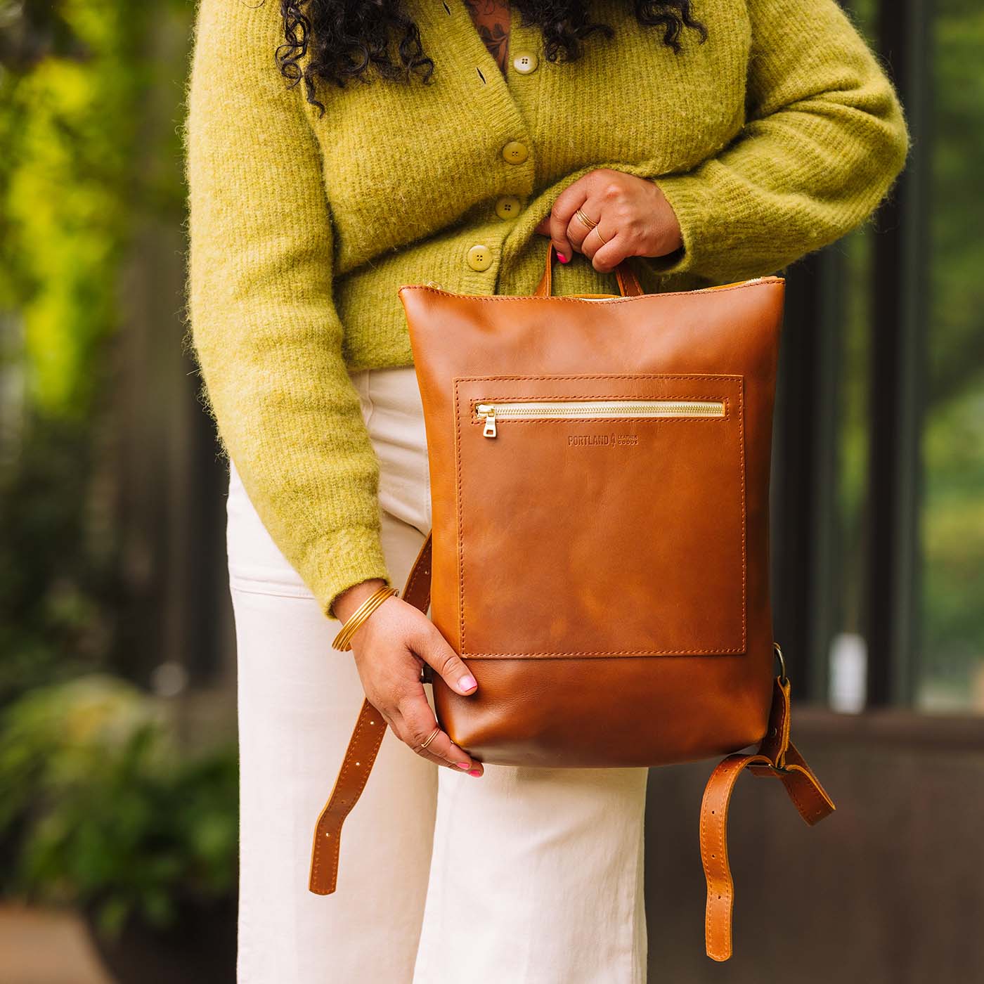 brown leather laptop backpack for women Men | 16" Backpack | Leather Backpack For | Leather College Backpack The front Laptop Backpack, Honey