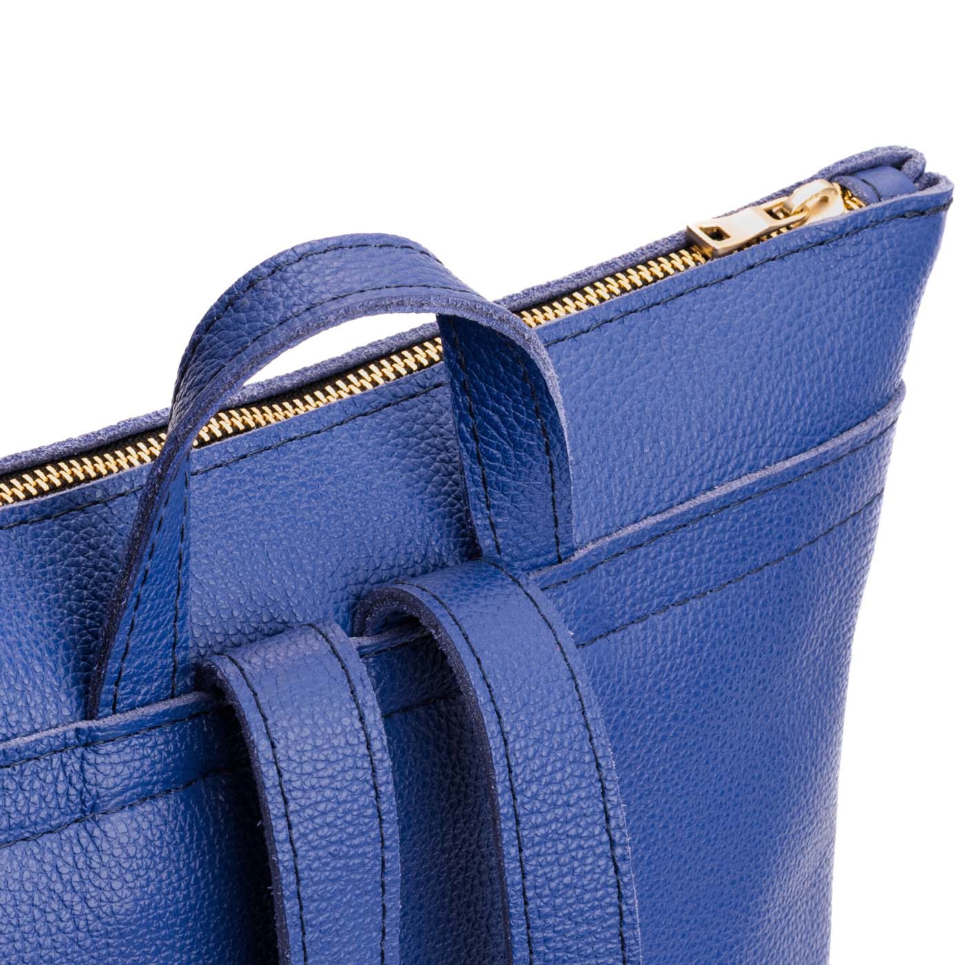 Molino Blue | Rectangular slim leather backpack