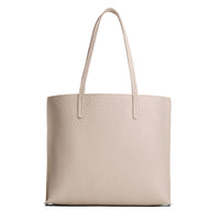 Jasmine | White tote bag with debossed floral design
