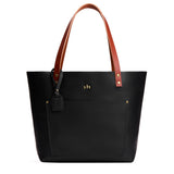 Black Classic | Leather Tote Bag with bridle leather handles