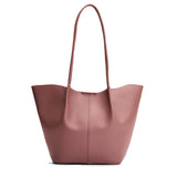 Sunkissed Large | Wide bucket shaped tote bag with matching leather handles