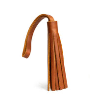 Honey*Large | Fringed leather tassel with leather loop