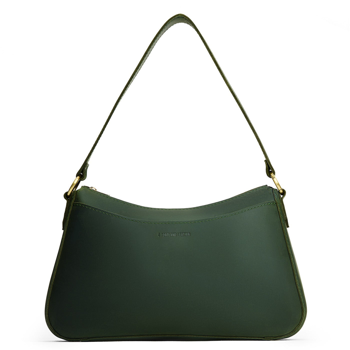 Evergreen*Large | Large bean shaped shoulder bag with a zipper closure