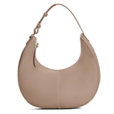 Stone Large  | Large crescent shaped shoulder bag with zipper closure and adjustable strap