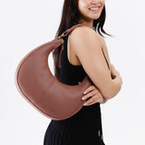 Sunkissed Large | Crescent shaped shoulder bag with zipper closure and adjustable strap