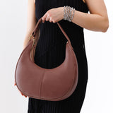 Sunkissed Large | Crescent shaped shoulder bag with zipper closure and adjustable strap