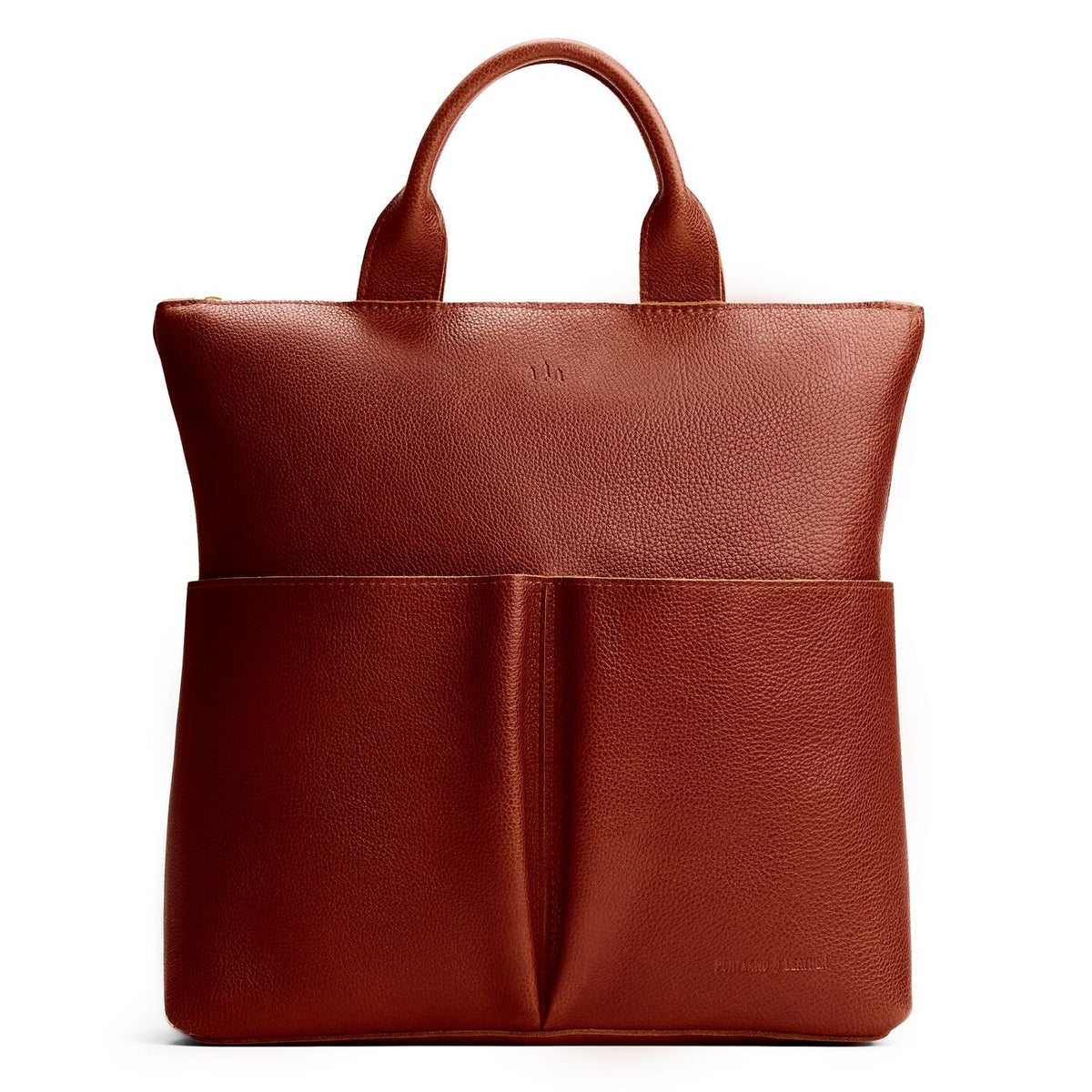 Nutmeg*Large  | Convertible tote clutch crossbody with two large front pocket and top carry handles