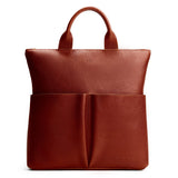 Nutmeg Large  | Convertible tote clutch crossbody with two large front pocket and top carry handles