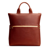 Nutmeg Large | Convertible tote clutch crossbody with a front zipper pocket and top carry handles