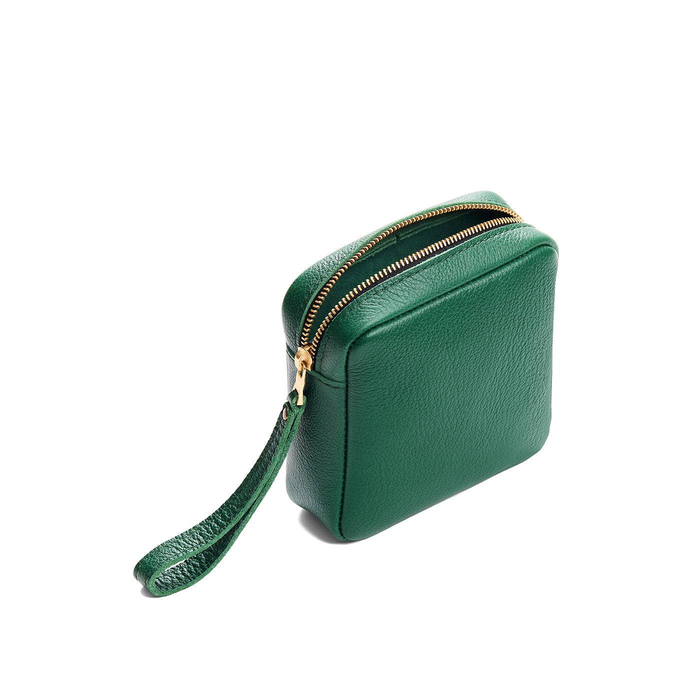 Bacalar | Square shaped pouch with zipper opening, wristlet, and front pocket