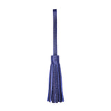 Cobalt Large | Fringed leather tassel with leather loop