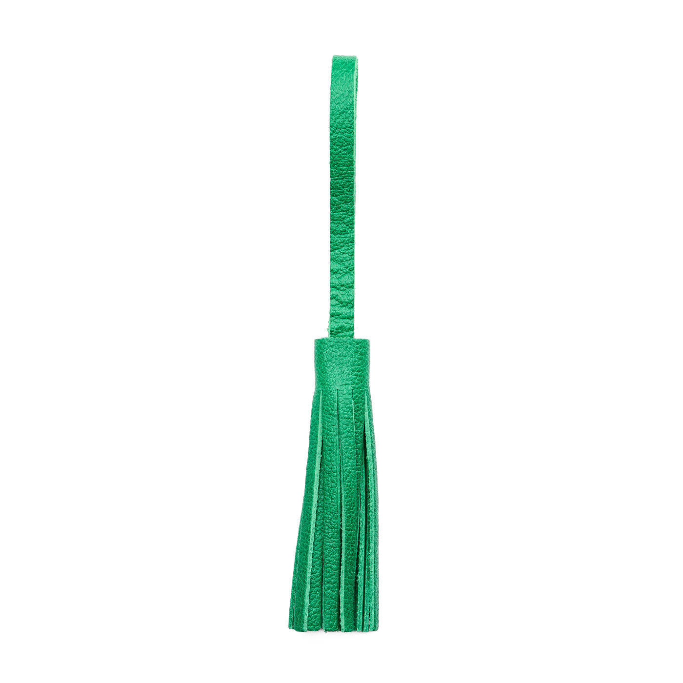 Jolly Green*Large | Fringed leather tassel with leather loop