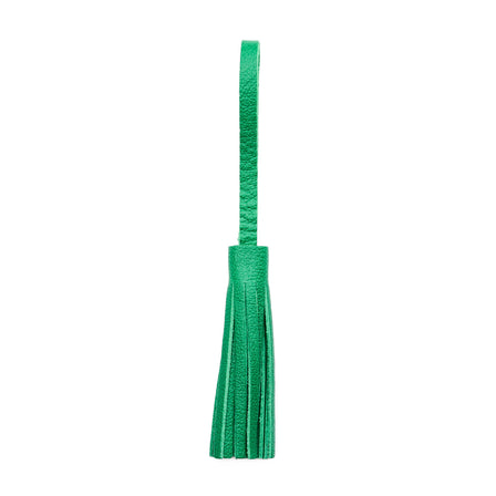 Jolly Green*Large | Fringed leather tassel with leather loop