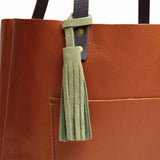 Laurel Large | Fringed leather tassel with leather loop