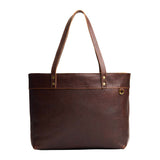 Coldbrew Large Zipper | Leather tote bag with riveted straps and exterior key loop