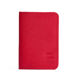 Cherry | Leather passport case with PLG logo