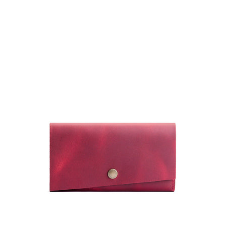Anemone | Leather wallet with snap closure