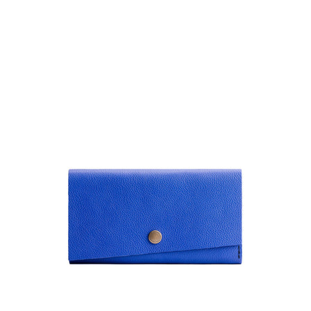 Astro Blue | Leather wallet with snap closure