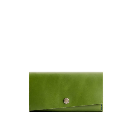 Green Apple | Leather wallet with snap closure