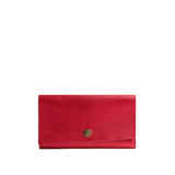 Reba Red | Leather wallet with snap closure