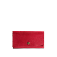 Reba Red | Leather wallet with snap closure