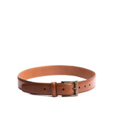 Amber | Leather belt with antiqued brass buckle