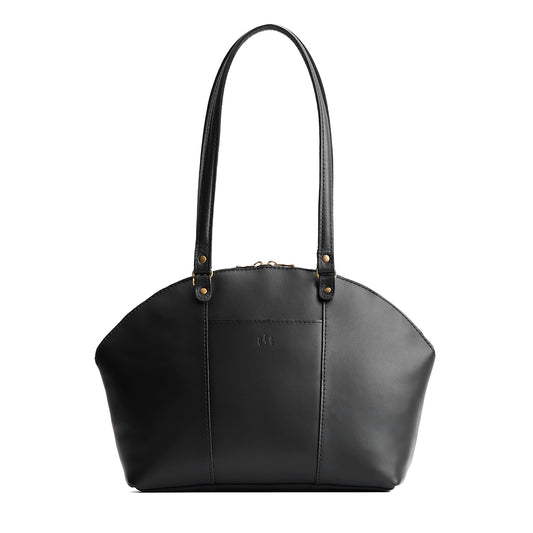 Black*Large | A half circle crossbody bag with handles and removable crossbody strap 