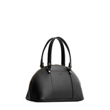 Black Small | A half circle crossbody bag with handles and removable crossbody strap 