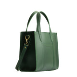 Aruba | Structured mid-size tote bag with overlapping panels and crossbody strap