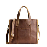 Asheville*Classic | Structured mid-size tote bag with overlapping panels and crossbody strap