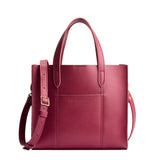 Berry Good Classic | Structured mid-size tote bag with overlapping panels and crossbody strap