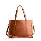 Honey East/West | Structured wide tote bag with overlapping panels and crossbody strap