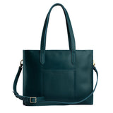 Harbor East/West | Structured wide tote bag with overlapping panels and crossbody strap
