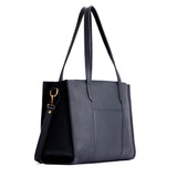Night Owl East/West | Structured wide tote bag with overlapping panels and crossbody strap